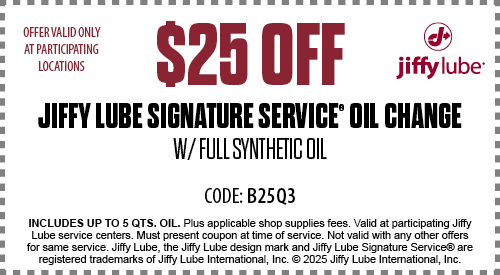 Jiffy Lube Additional Services Coupon